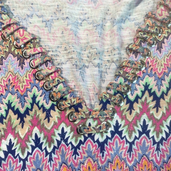 NWT FDJ French Dressing Jeans Chevron Knit Dress Sleeveless Multicolor Size XS - Picture 6 of 11